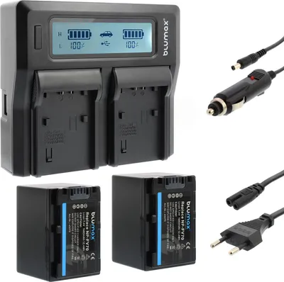 Produktbild von 2x Akku + Lader für Sony NP-FV70  FV100 FV120 DCR-SX63 SX85 HDR-CX9001680 mA