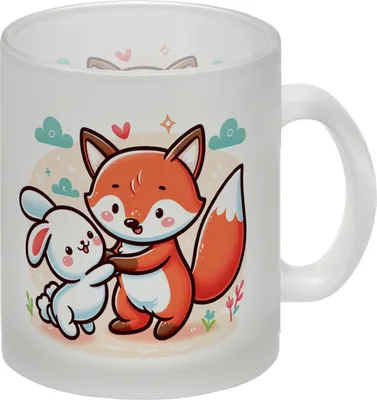 Produktbild von Fuchs und Kaninchen Glas Tasse