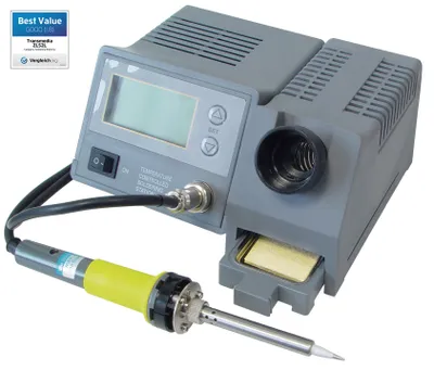 Produktbild von Transmedia Lötstation; elektonisch temperaturgesteuert, mit LCD-Anzeige, Heizleistung: 48W, ZLS 2