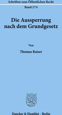 Produktbild von Die Aussperrung nach dem Grundgesetz.