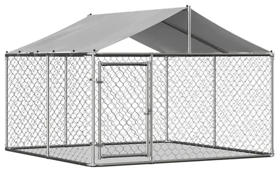 Immagine prodotto di Gabbia per cani 230x230x117 cm - Con tetto - Acciaio zincato da 32 mm - Con serratura