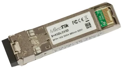 Productafbeelding van MikroTik S+85DLC03D SFP+ optisch module, multimode, 300 meter, 10 Gbit/s, 850 nm