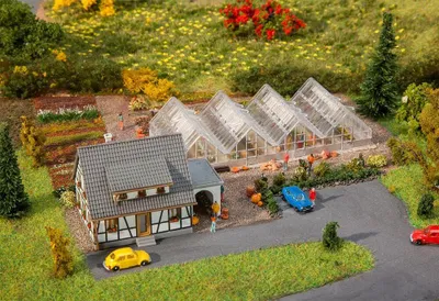 Modellbausatz Gärtnerei, 230 Teile, Spur Z, 1:220