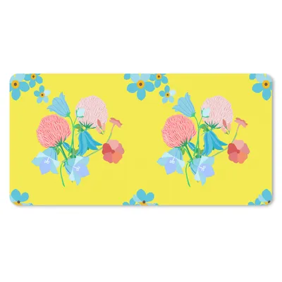 Produktbild von MuchoWow® Schreibtischunterlage Blumen - Blumenstrauß - Frühling - Muster 80x40 cm - XXL Mauspad - Gaming Mauspad