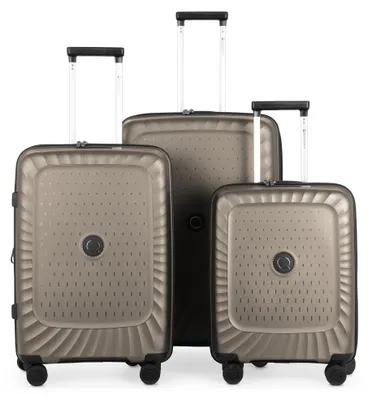 Immagine prodotto di HAUPTSTADTKOFFER - Kotti - Set di 3 valigie con guscio rigido robusto in materiale PP riciclato trolley leggeri in polipropilene con guscio rigido, 4 ruote, chiusura TSA, champagne