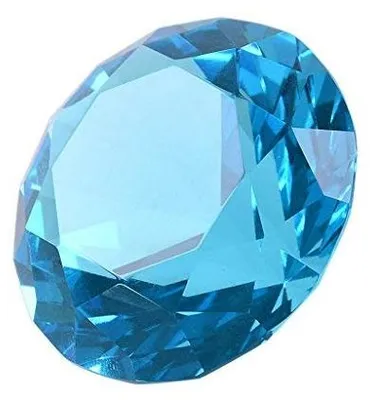 Zdjęcie produktu dla Solidchoice - Ozdobna podkładka pod papier w kształcie diamentu, kolekcja "Kristallen", kolor akwamaryna, średnica 80 mm