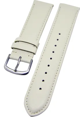 Produktbild von Uhrenarmband Kalbleder Creme Ton in Ton gepolstert 18mm L Donschließe