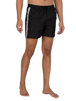 Produktbild von Calvin Klein Herren Mittlere Kordelzug-Badeshorts, Schwarz XL