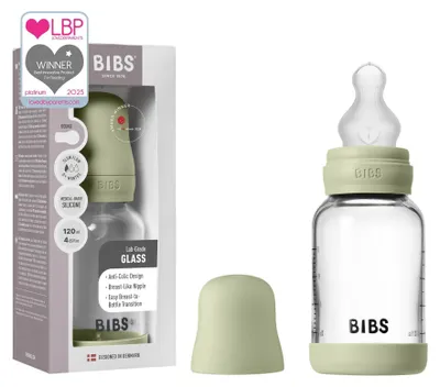 Obrázok produktu pre Detská fľaša – 120 ml – silikónová cumlík – šalvia