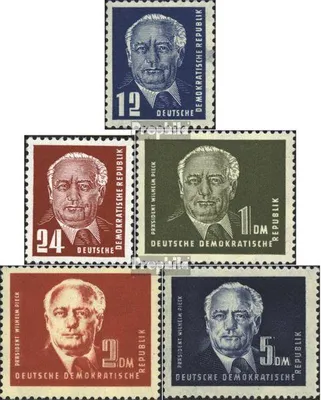 Produktbild von Briefmarken DDR 1950 Mi 251-255 (kompl.Ausg.) Wasserzeichen 1 postfrisch Präsident Wilhelm Pieck (I)