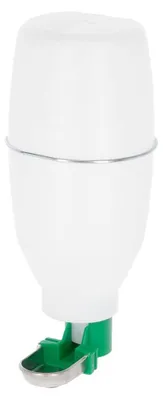 Productafbeelding van Drinkfles konijn - Met roestvrijstalen mok - 2000 ml - Transparant kunststof