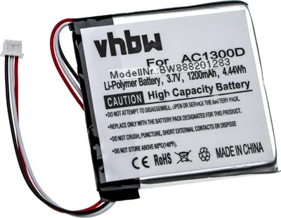 Produktbild von vhbw Akku kompatibel mit Angelcare AC1300-D Elterneinheit, AC1300 Elterneinheit Babyphone Babytalker (1200 mAh, 3,7 V, Li-Polymer)