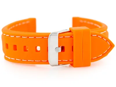 Zdjęcie produktu dla Gumowy pasek do zegarka U20 - pomarańczowy 18 mm