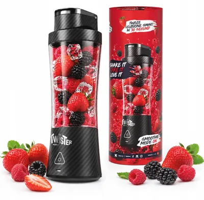 Zdjęcie produktu dla WEBBER TWISTER 370 W – bezprzewodowy, przenośny blender ręczny o pojemności 700 ml, zasilany przez USB-C