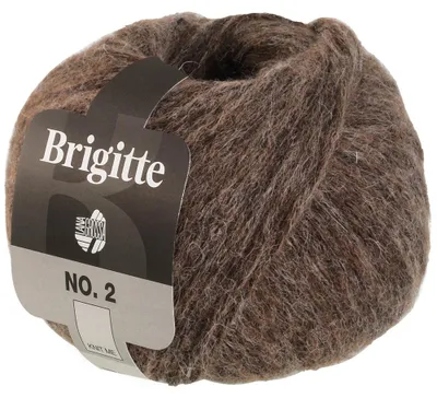 Produktbild von Lana Grossa BRIGITTE NO. 2 Wolle 50 g 140 m Alpaka Baumwolle Strickgarn Farbe 060 - Graubraun