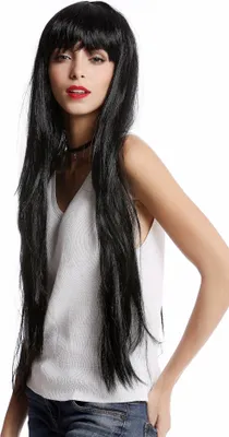 Produktbild von WIG ME UP Perücke Lang Pony Schwarz Glatt YLX-9501-P103
