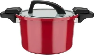 Zdjęcie produktu dla Szybkowar - GSW - 24 cm - 6 l - Kute aluminium - Nadaje się do indukcji - Czerwony