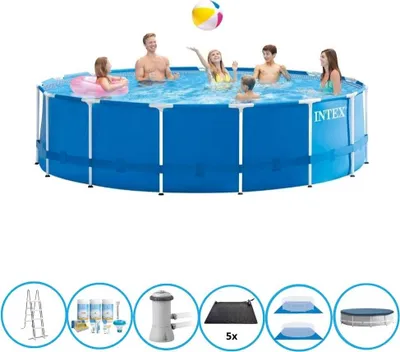 Zdjęcie produktu dla Metalowa rama do basenu Intex - zestaw do basenu - 457x122 cm