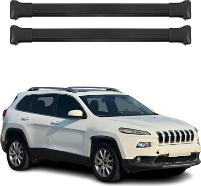 Immagine prodotto di Barre portatutto trasversali per Jeep Cherokee Limited 2011-2014 in alluminio nero