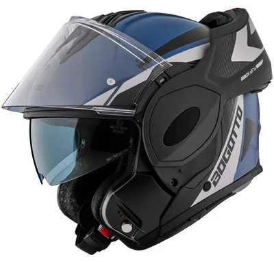 Produktbild von Bogotto FS-X600 Atyr Klapphelm, blau matt/schwarz, M