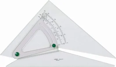 Produktbild von Linex 1120/10B verstellbarer Winkel, 320x250x2,5mm, kombiniert Dreieck und Winkelmesser