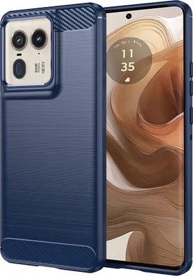 Zdjęcie produktu dla Techsuit Silicone etui z karbonowym Motorola Edge 50 Ultra - niebieskie