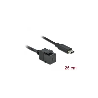 Obrázek produktu pro DeLOCK 86398, Plochý, Černá, USB C, USB C, Samice, Samec