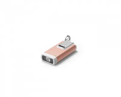 A product shot of a small flashlight on a white background.