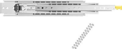 Obrázek produktu pro SucceBuy výsuvná kolejnice s plným výsuvem, 1 pár teleskopických kolejnic, délka 1524 mm, nosnost 226,8 kg, bočně namontované kluzné kolejnice s kuličkovými ložisky a aretační funkcí