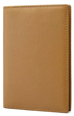 Produktbild von Fomax Dokumententasche für Reisepass aus echtem Leder, elegante Reisepass Schutzhülle, Stilvoller Schutz für Ihren Pass, Braun