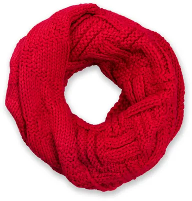 Produktbild von styleBREAKER Uni Strick Loopschal mit Gitter- und Rippenmuster, Uni Feinstrick Schlauchschal, Winter Strickschal 01018155