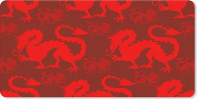 Produktbild von MuchoWow® Schreibtischunterlage Drache - Rot - Muster 80x40 cm - XXL Mauspad - Gaming Mauspad