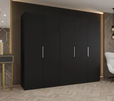 Produktbild von Kleiderschrank 250 cm TUANA - schwarz / Kaschmir