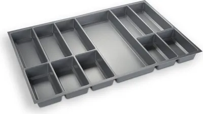 Produktbild von ORGA-BOX III Besteckeinsatz grau 473,5 x 694 mm für 80 cm Schublade Nobilia ab 2013