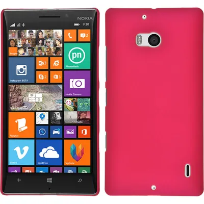 Produktbild von PhoneNatic Case kompatibel mit  Nokia Lumia 930 - Hülle pink gummiert Hard-case + 2 Schutzfolien
