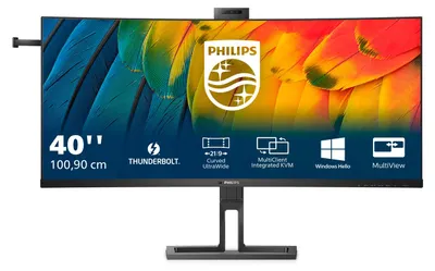 Produktbild von Philips 40B1U6903CH/00, 100,8 cm (39.7"), 5120 x 2160 Pixel, 5K Ultra HD, LCD, 4 ms, Schwarz