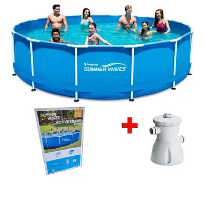 Immagine prodotto di Piscina Summer Waves Active Frame 457 X 84 cm + pompa filtro