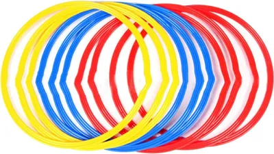 Produktbild von Mehrfarbige Fußball Trainingsringe - Fußball Kontrollfähigkeiten - Fußball Übungszubehör - 6 Stück