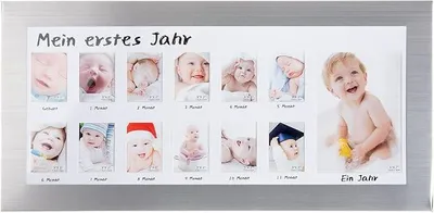 Imagen del producto de Marco de fotos "Mi primer año", aluminio plateado, modelo 65543
