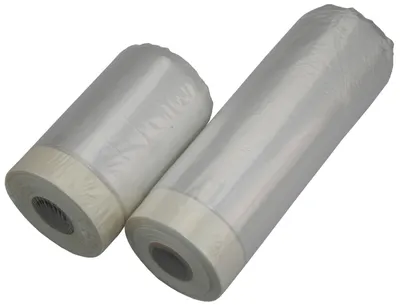 Produktbild von EasyWork Maler Abdeckfolie mit Kreppband Malerkrepp Abdeckplane 2 Rollen