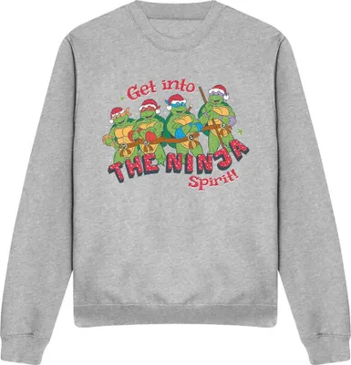 Obrázek produktu pro Teenage Mutant Ninja Turtles - "The Ninja Christmas Spirit" Sweatshirt für Herren/Damen Uni TV12623 (M) (Sport Heide)