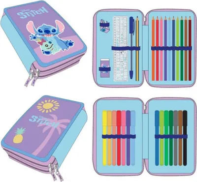 Productafbeelding van CERDÀ - Officiële set van twee Disney Stitch potloden - pennenhouder/etui