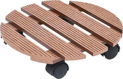 Produktbild von vidaXL Pflanzenroller 4 Stk. Braun Ø30x7,5 cm WPC