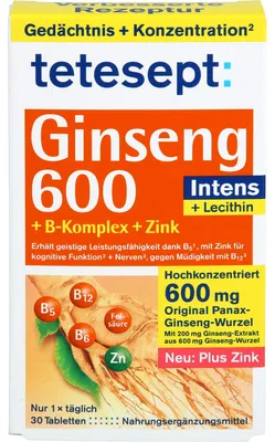 Produktbild von Tetesept Ginseng 600 Filmtabletten 30 St