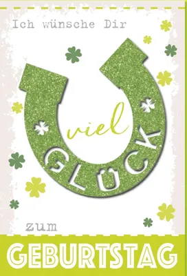 Produktbild von Geburtstag - Glückwunschkarte im Format 11,5 x 17 cm mit Umschlag