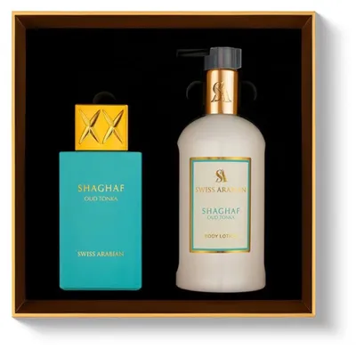 Produktbild von Swiss Arabian - Shaghaf Oud Tonka Eau de Parfum + Bodylotion Geschenkeset