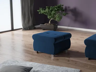 Immagine prodotto di Piccolo pouf ABEL 1 - blu 2