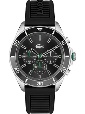A close-up studio shot of a men's wristwatch.