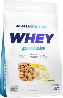 Produktbild von ALLNUTRITION Whey Protein 908g – Bananenkeks