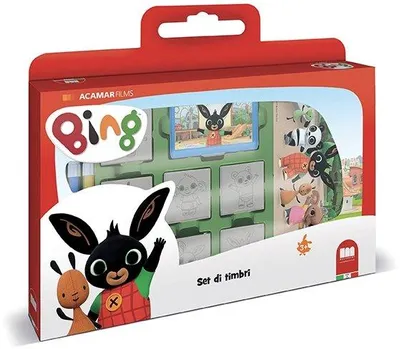 Productafbeelding van Multiprint Bing, stempelset voor kinderen, vanaf 3 jaar, niet-toxisch, meerkleurig, 12 stempels
